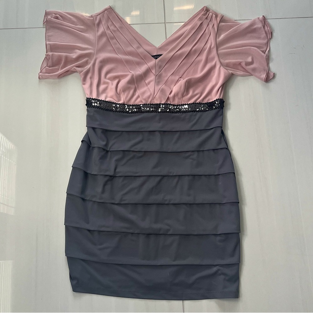 ENFOCUS WOMEN PINK AND GREY DRESS.